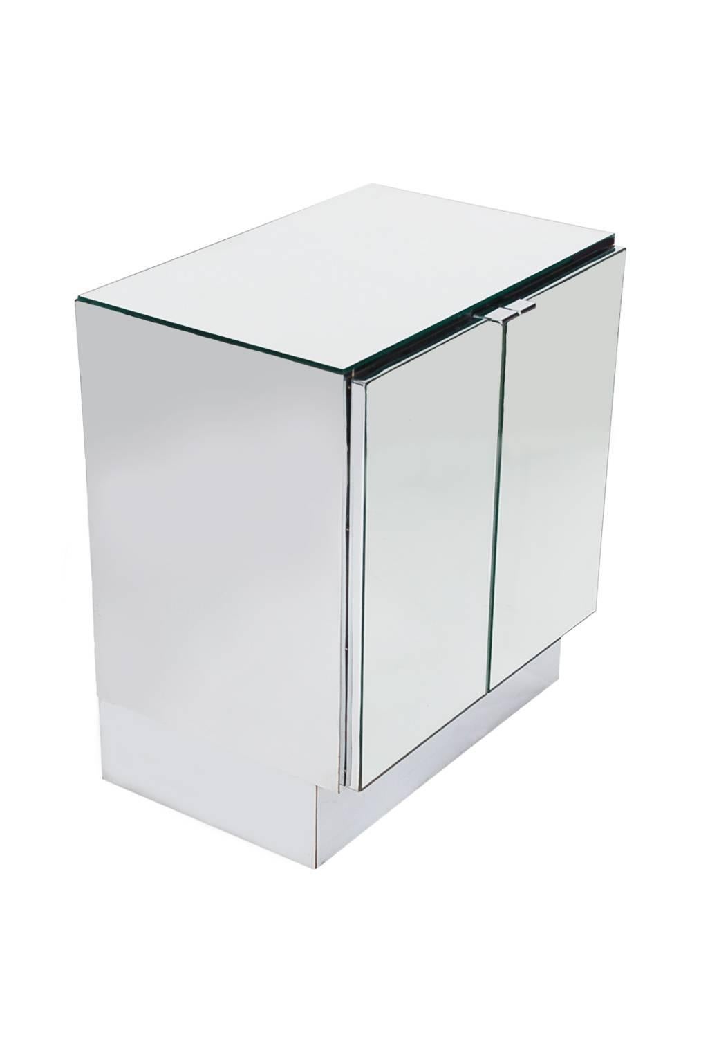 Hollywood Regency Mirrored Cabinets, End Tables or Nightstands by Ello 2