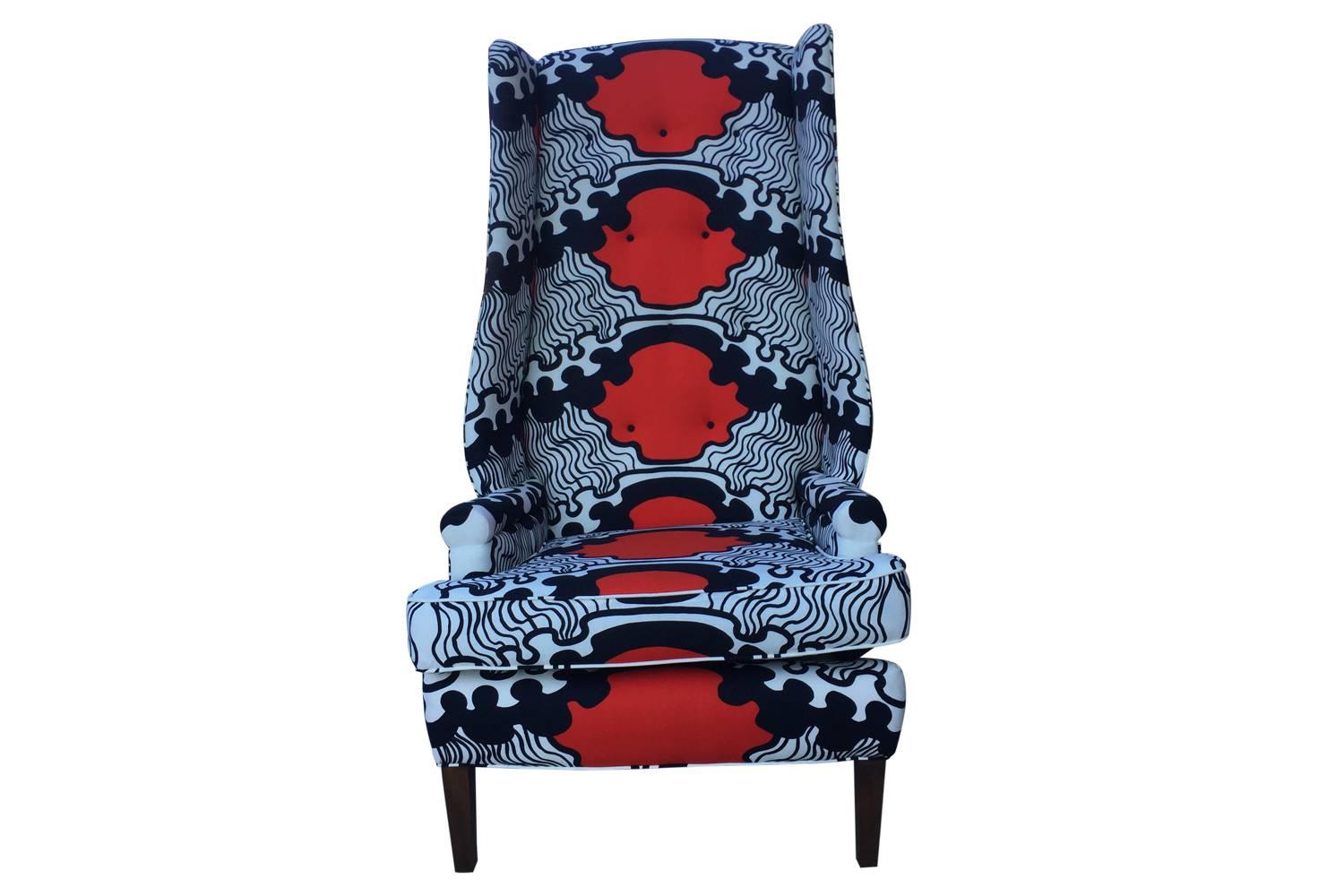 blue mid century modern chair