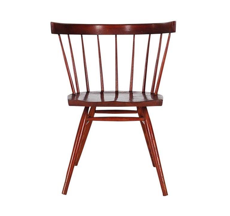 Mid Century Modern Spindle Back George Nakashima Straight Chair For Mid Century Modern Spindle Back George Nakashima Straight Chair For Knoll
