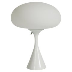Mid Century Modern Mushroom Table Lamp by Designline in White