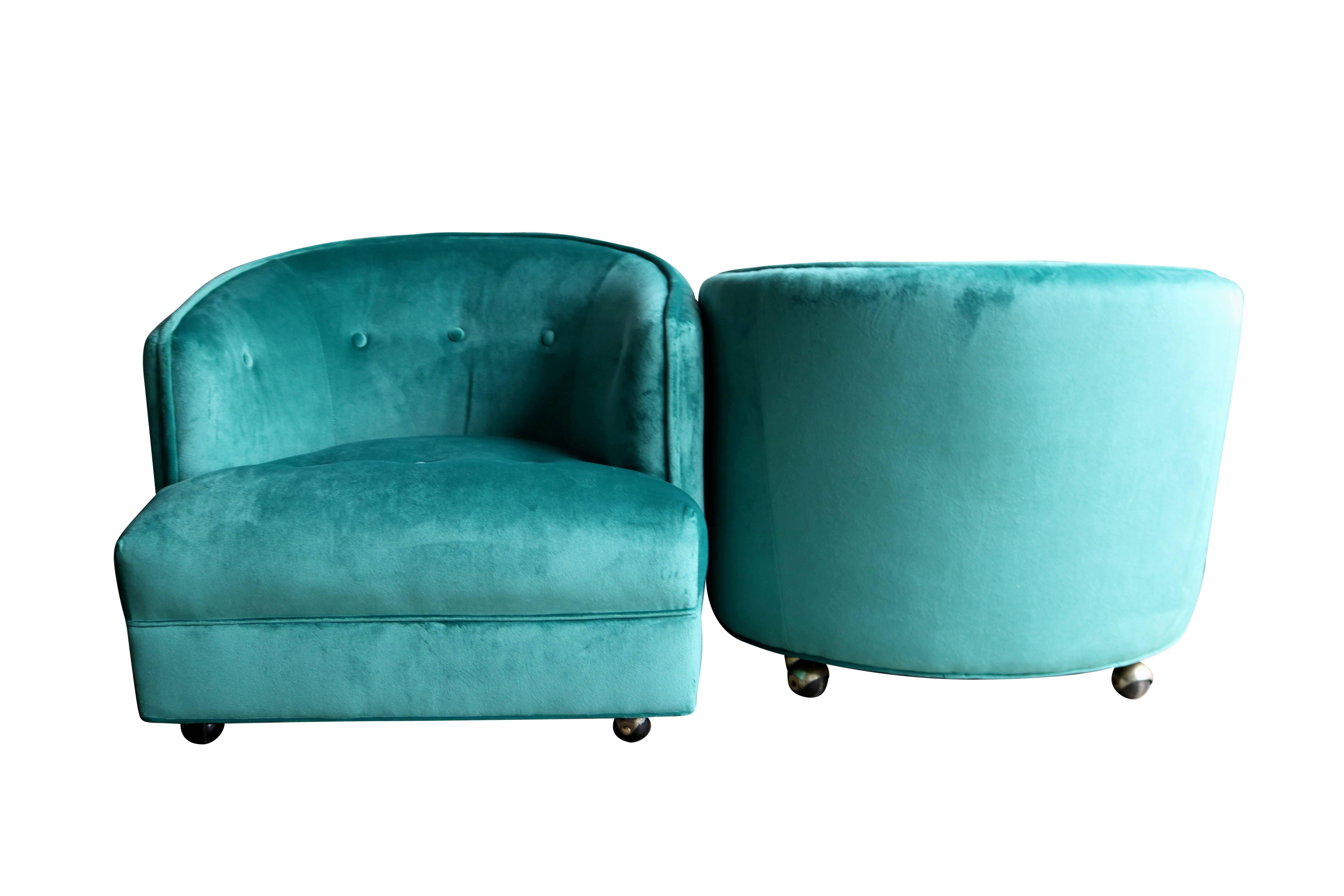 aqua velvet chair