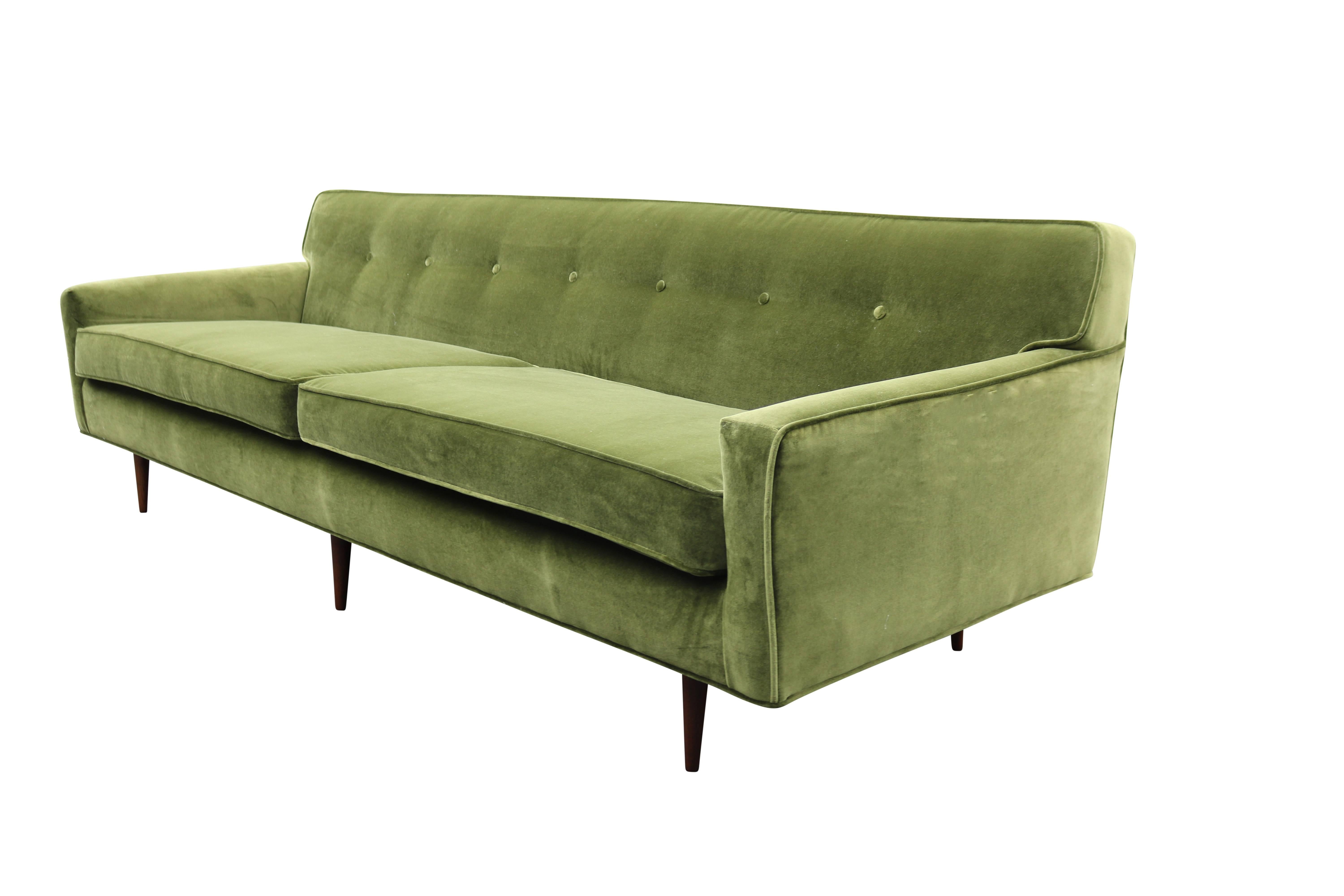 mid century green couch