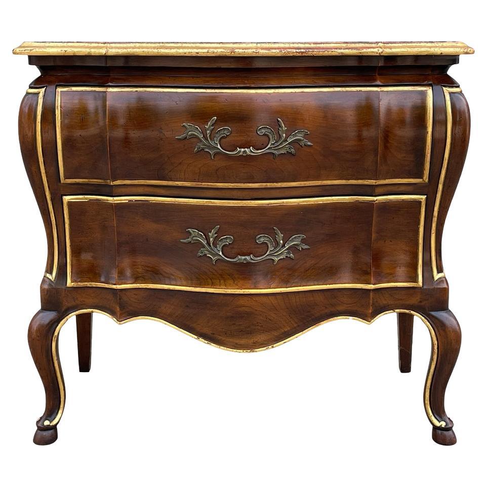 Commode ou coffre à tiroirs Widdicomb Hollywood Regency avec dorure à l'or