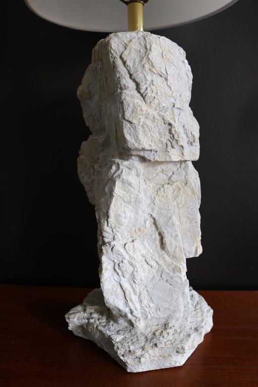 Pair of Plaster Rock Lamps in the Style of Sirmos at 1stDibs