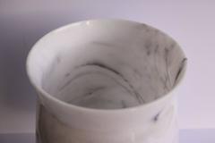 White Marble Urn Form Table Lamp