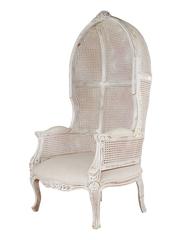 Französisch Stil Cane Wingback Baldachin Porters Stuhl