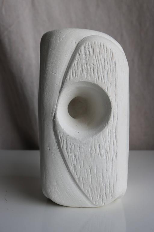 White Abstract Plaster Modernist Plaster Maquette Sculpture at 1stDibs