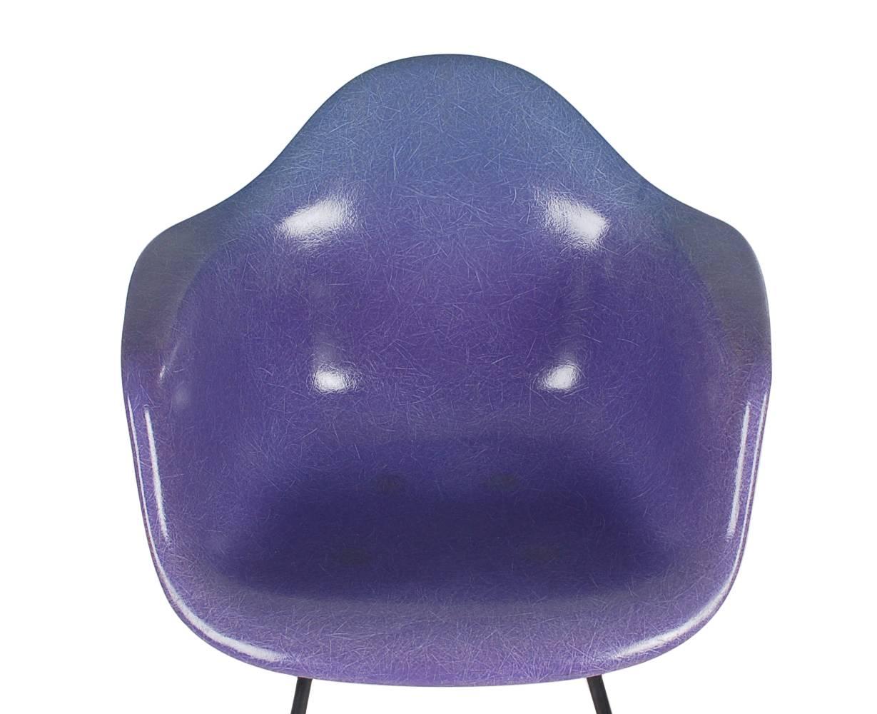 Mid-Century Modern Rare Purple Fiberglass Chairs Charles Eames for Herman Miller