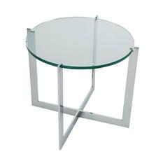 Mid-Century Milo Baughman Chrome and Glass Side Table for Thayer Coggin