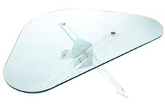 Mid-Century Modern Lucite, Chrome and Glass Cocktail Table after Pace