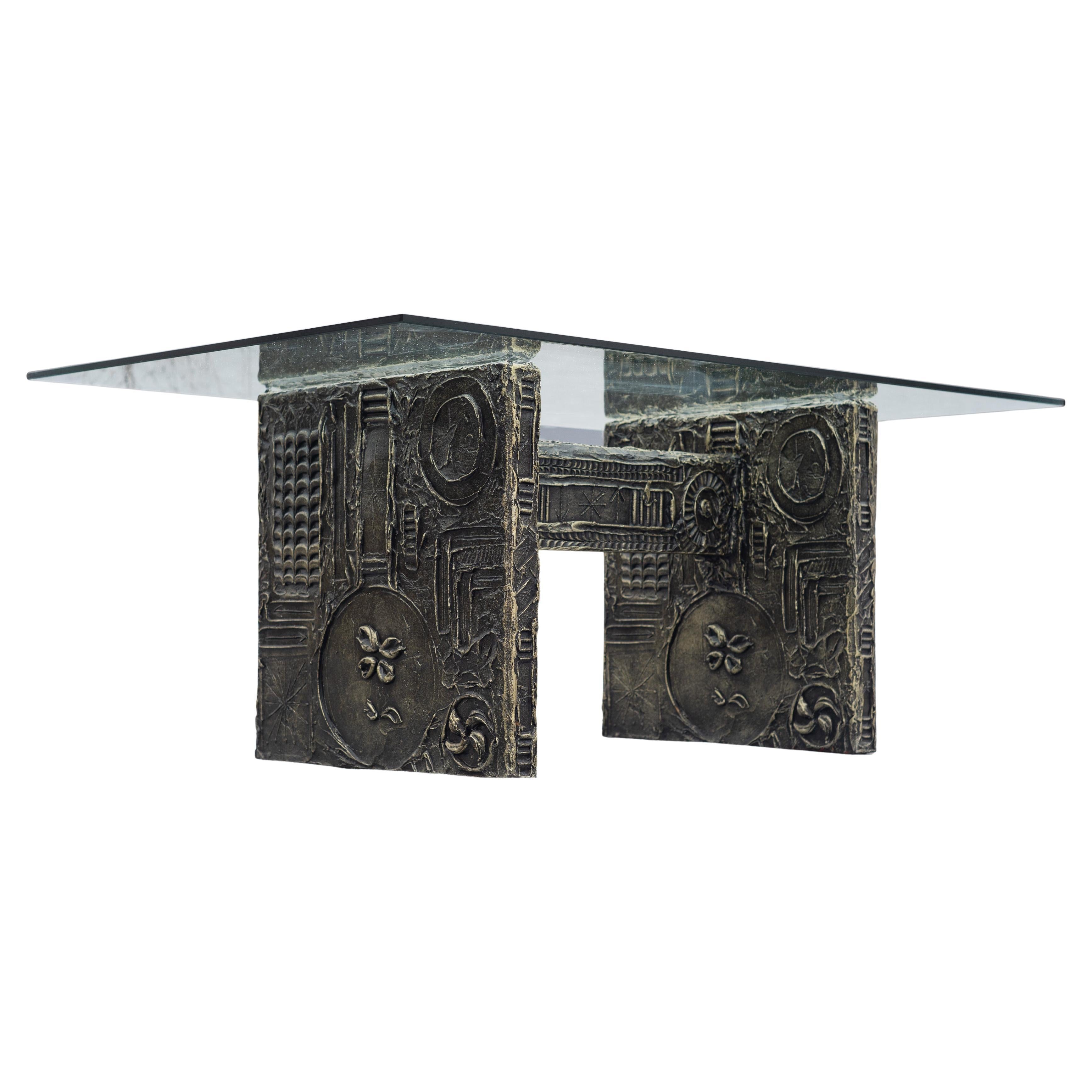 Adrian Pearsall Craft Associates Brutalist Resin & Glass Dining Table Paul Evans