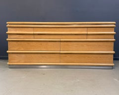 Jay Spectre for Century Furniture Postmodern Waterfall Dresser, Bleached Oak