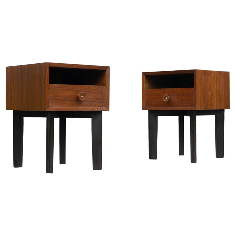 Pair George Nelson for Herman Miller Basic Series Nightstands in Walnut
