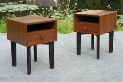 Pair George Nelson for Herman Miller Basic Series Nightstands in Walnut