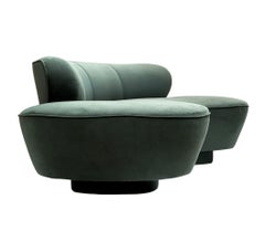 Vintage Curved Serpentine Sofa by Vladimir Kagan for Directional c. 1980s