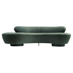 Vintage Curved Serpentine Sofa by Vladimir Kagan for Directional c. 1980s