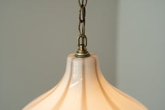 Massimo Vignelli for Venini 'Cipolla' Onion Pendant in White & Oyster Glass