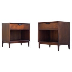 Pair of Dillingham 1-Drawer Nightstands or End Tables in Walnut