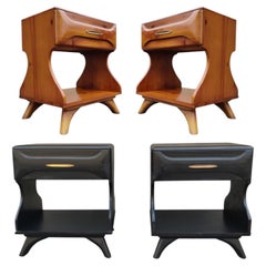 Pair Fully Restored Franklin Shockey Sculptured Pine Nightstands End Tables