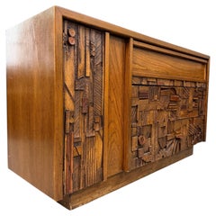 Lane Pueblo Brutalist Sculptural Cabinet, United States, 1970s