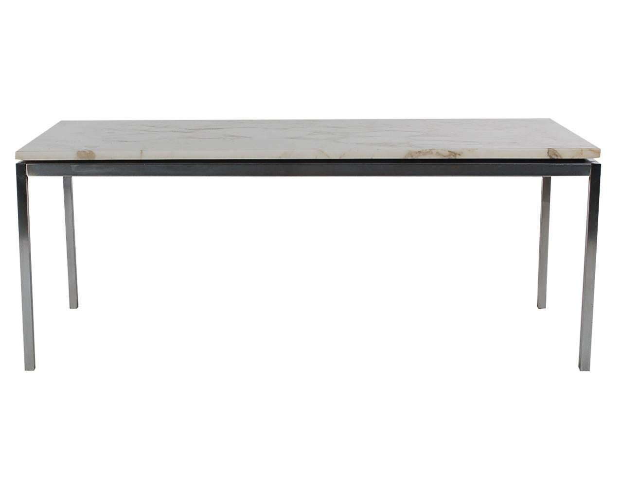 American Mid-Century Modern Marble Cocktail Table by Florence Knoll for Knoll