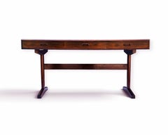 Mid Century Danish Modern Executive Desk in High Contrast Rosewood