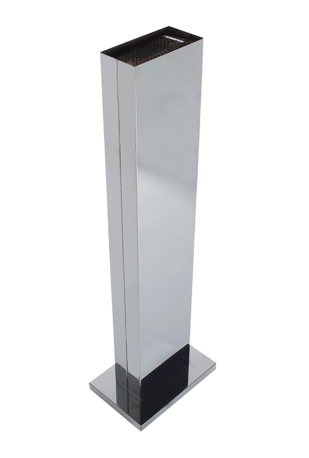 American Mid-Century Modern Silver Casella Table Lamp after Curtis Jere or Sonneman