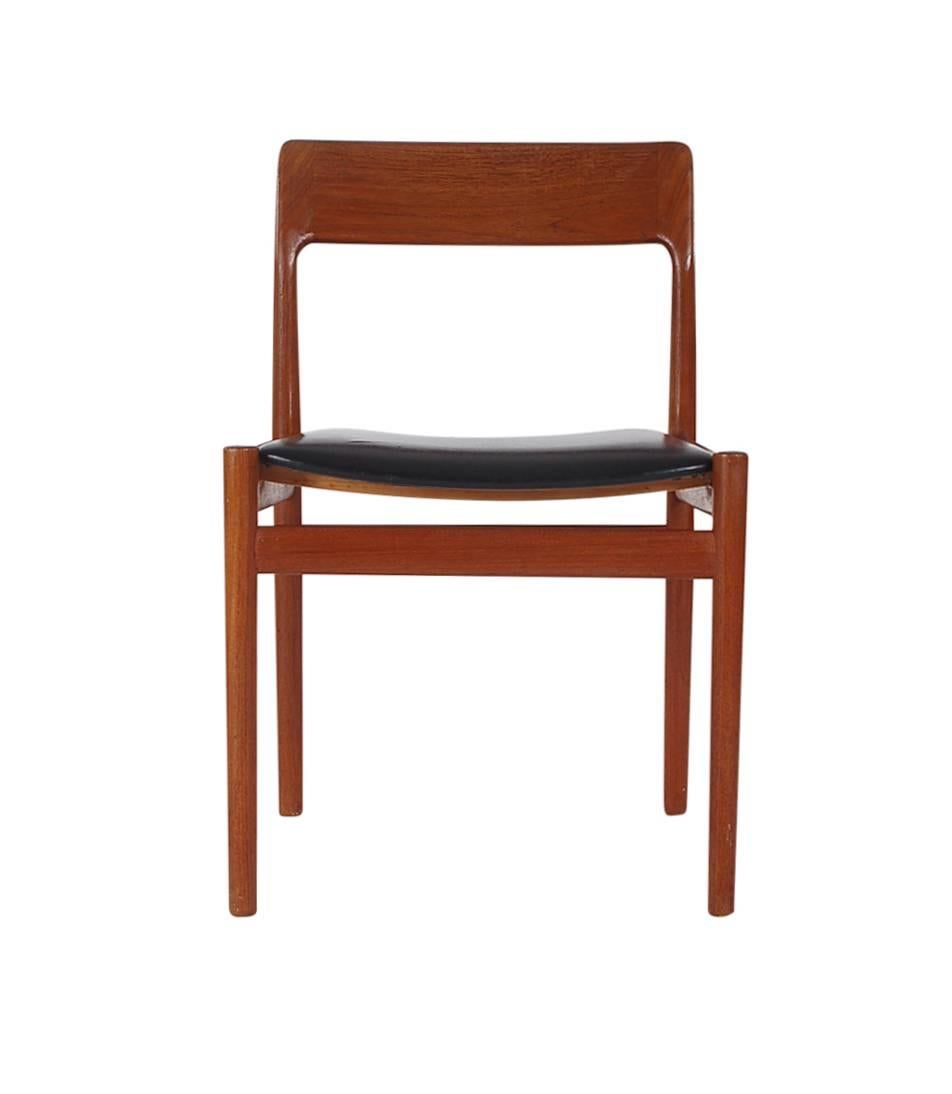 Scandinavian Modern Mid-Century Danish Modern Johannes Norgaard Teak Dining Chairs
