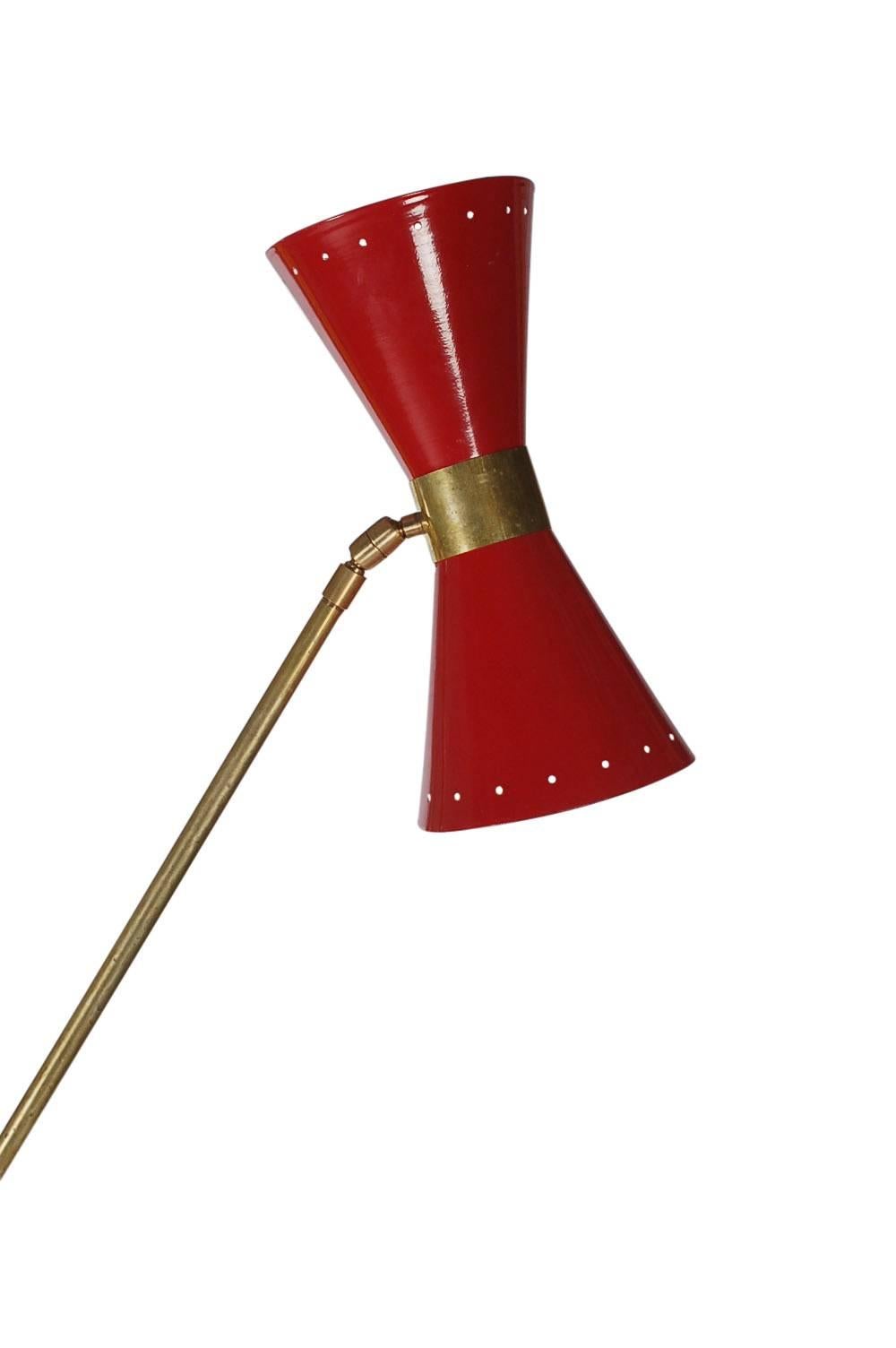 red floor lamps