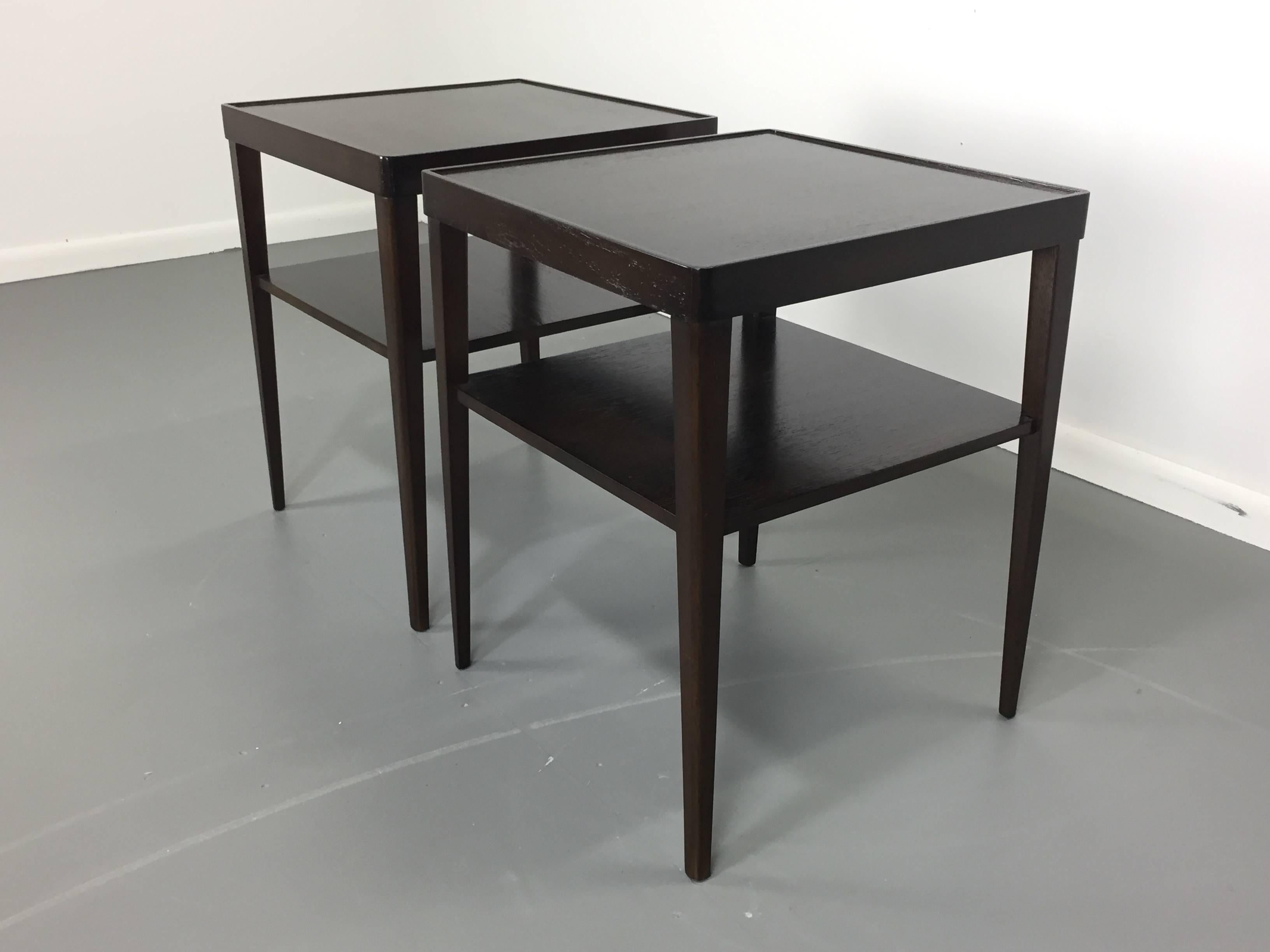 Widdicomb Walnut Side Tables, Pair In Excellent Condition In Philadelphia, PA