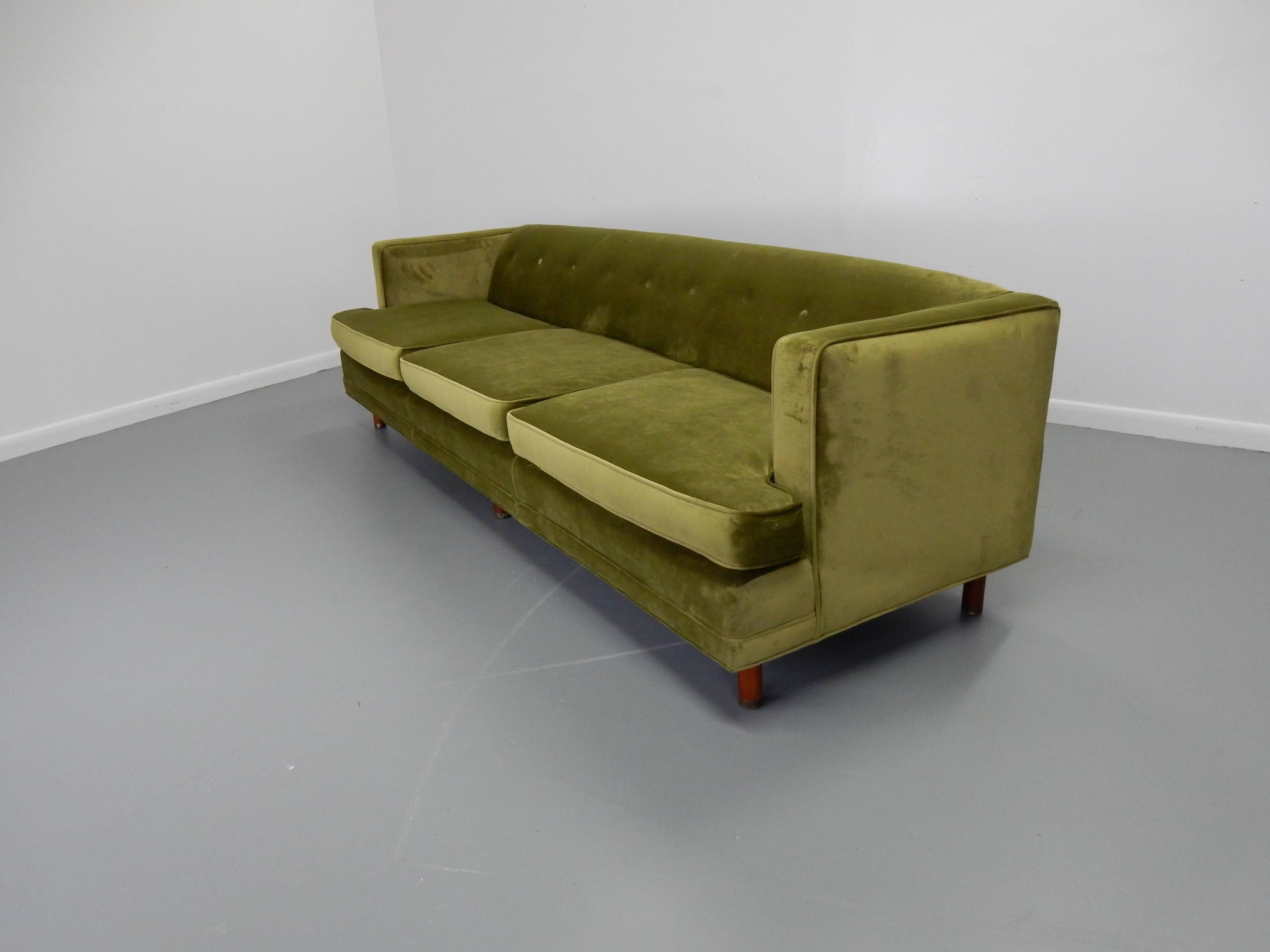 Tuxedo Sofa in the Style of Edward Wormley In Excellent Condition In Philadelphia, PA