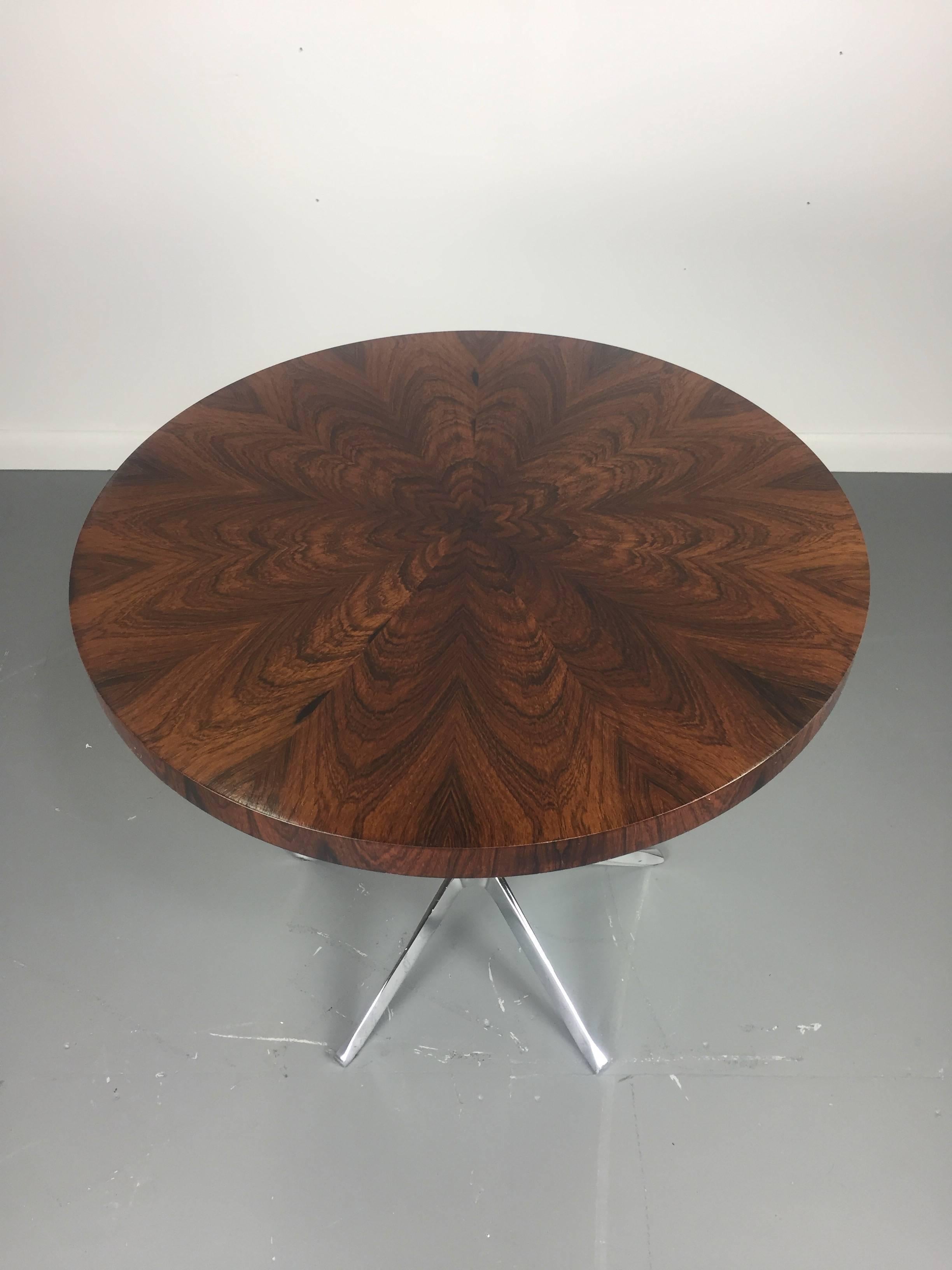 Mid-Century Modern Rosewood and Chrome Occasional Table Baughman, Kagan Mid Century Style