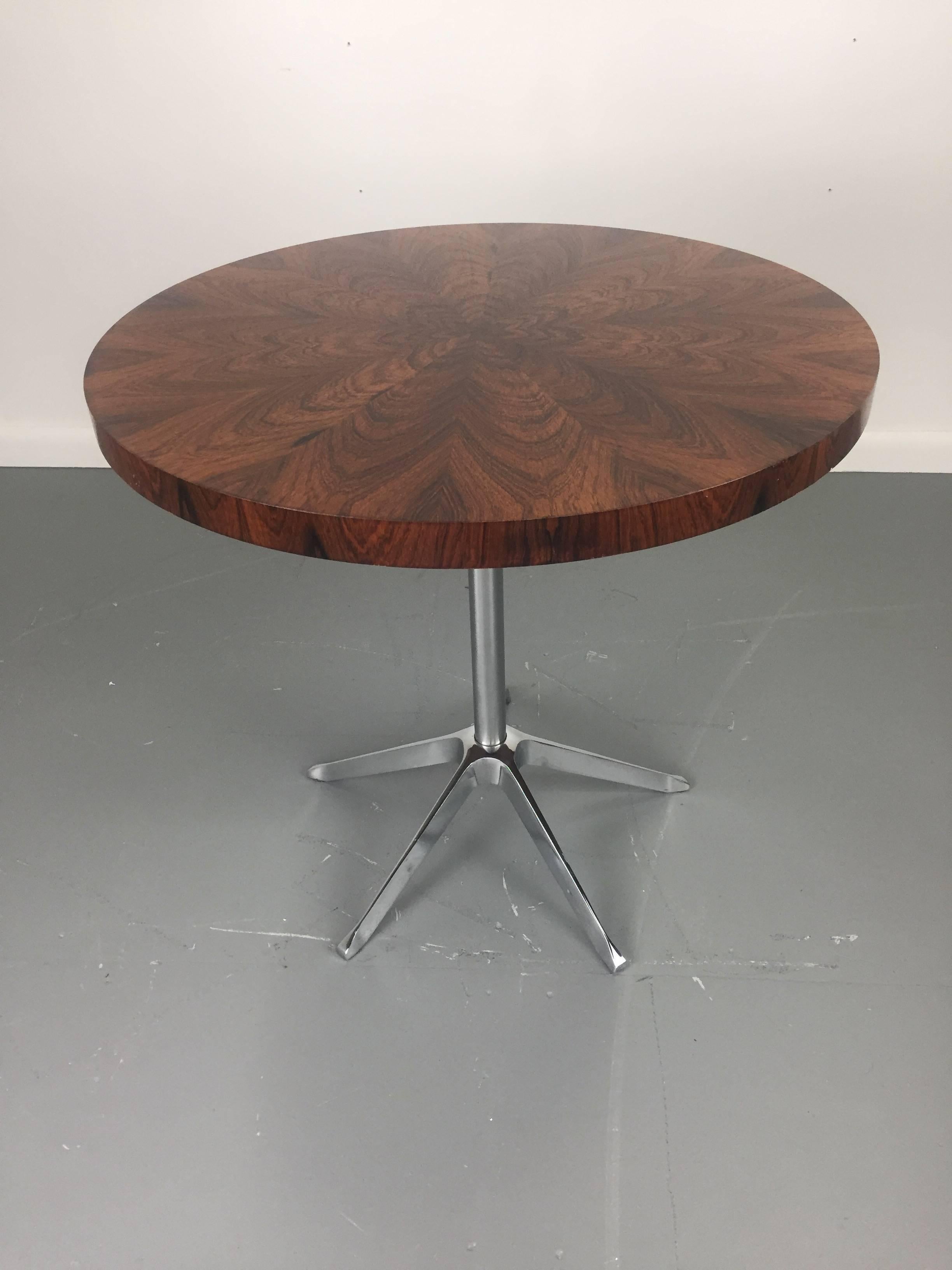 American Rosewood and Chrome Occasional Table Baughman, Kagan Mid Century Style