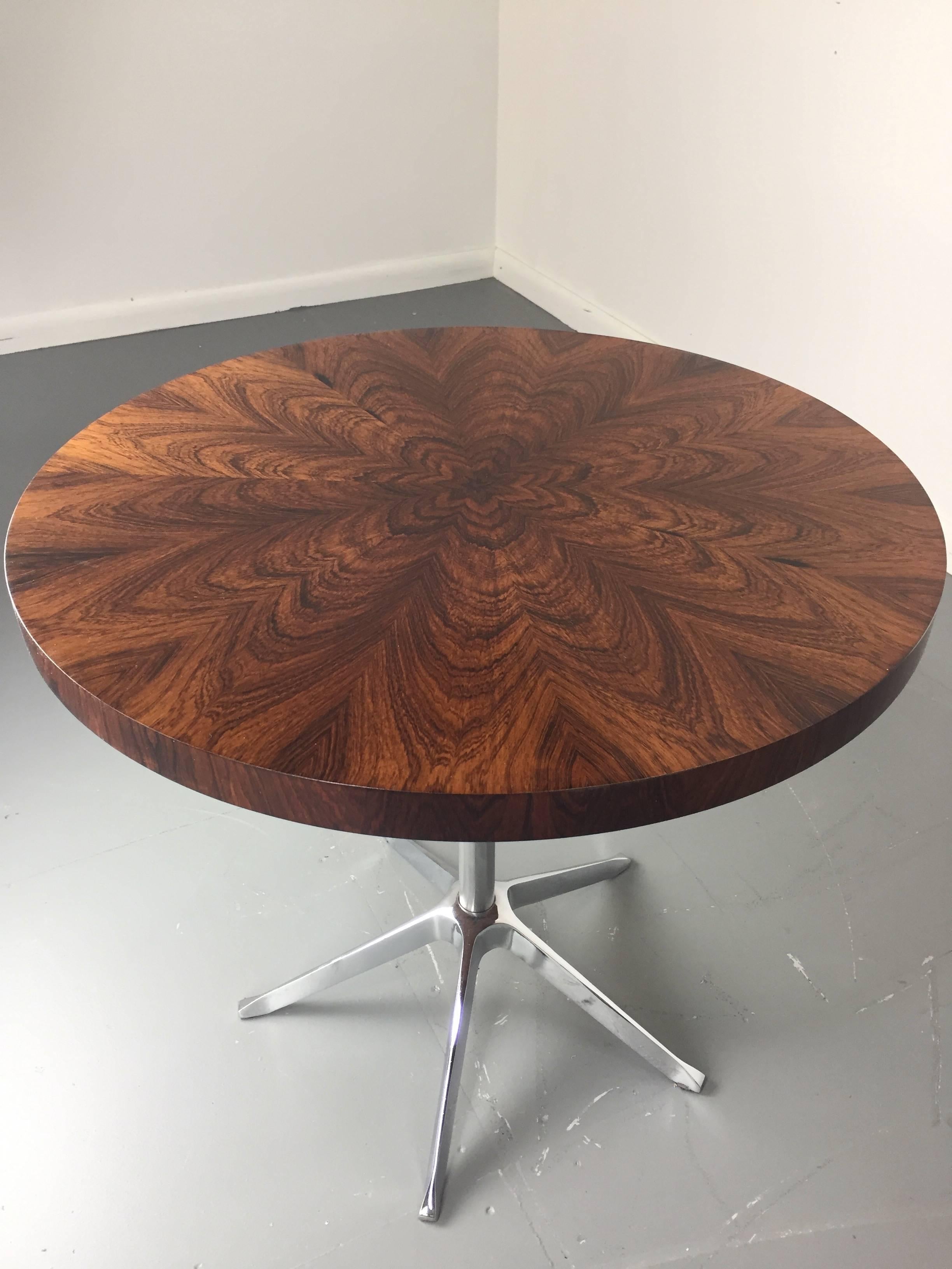 20th Century Rosewood and Chrome Occasional Table Baughman, Kagan Mid Century Style