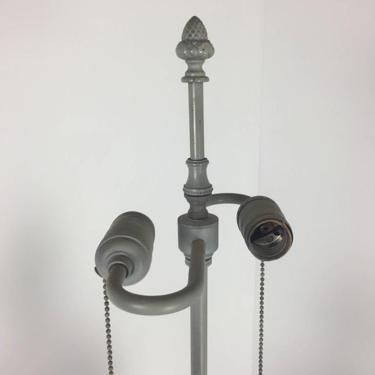 Architectural Zinc Table Lamps of a Substantial Size in the Style of