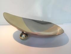 Geometric Mixed Metal Dish, Los Castillo Taxco, Mexico, 1950