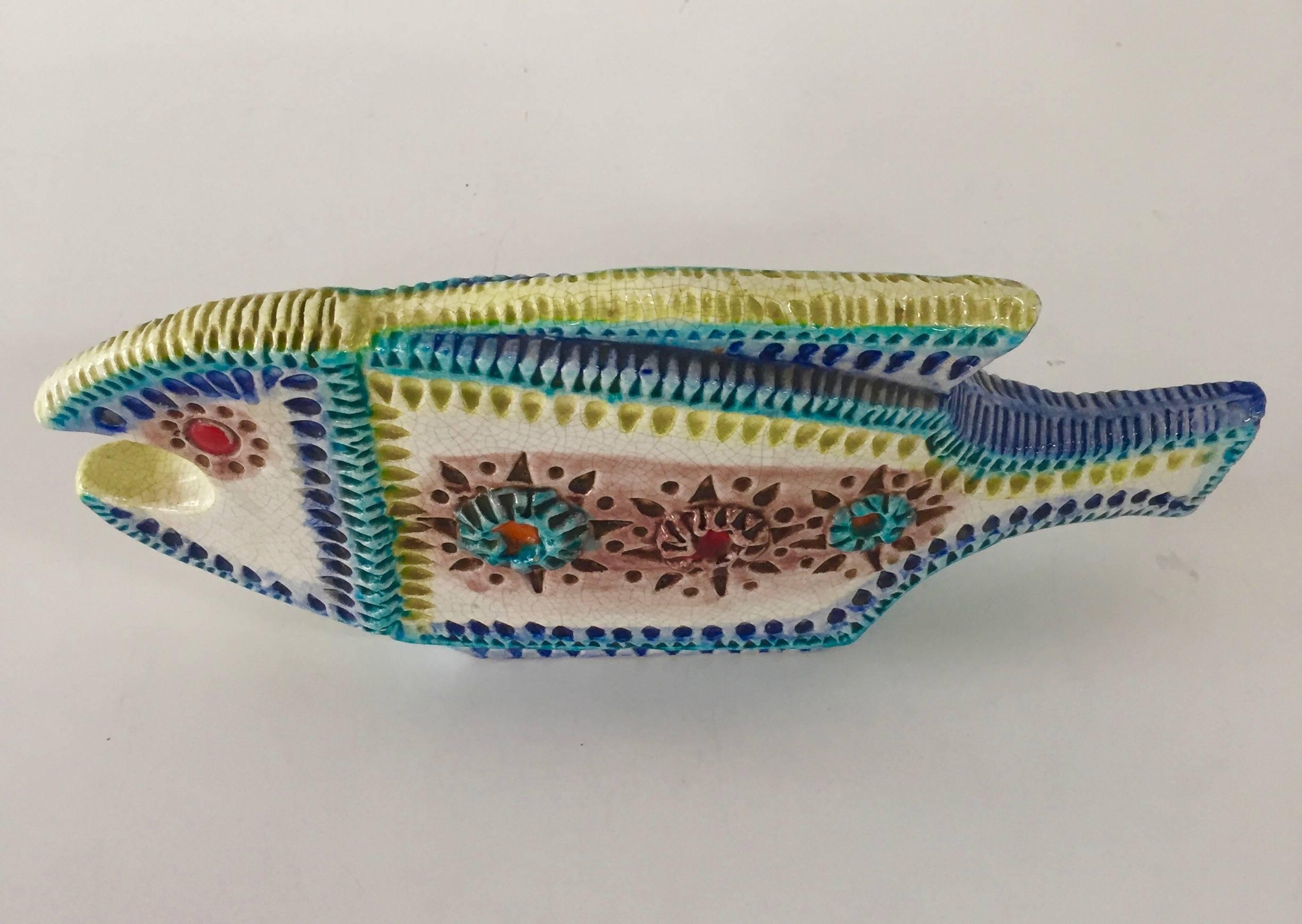 Bitossi Fish by Aldo Londi 12 Inches Long In Excellent Condition In Philadelphia, PA