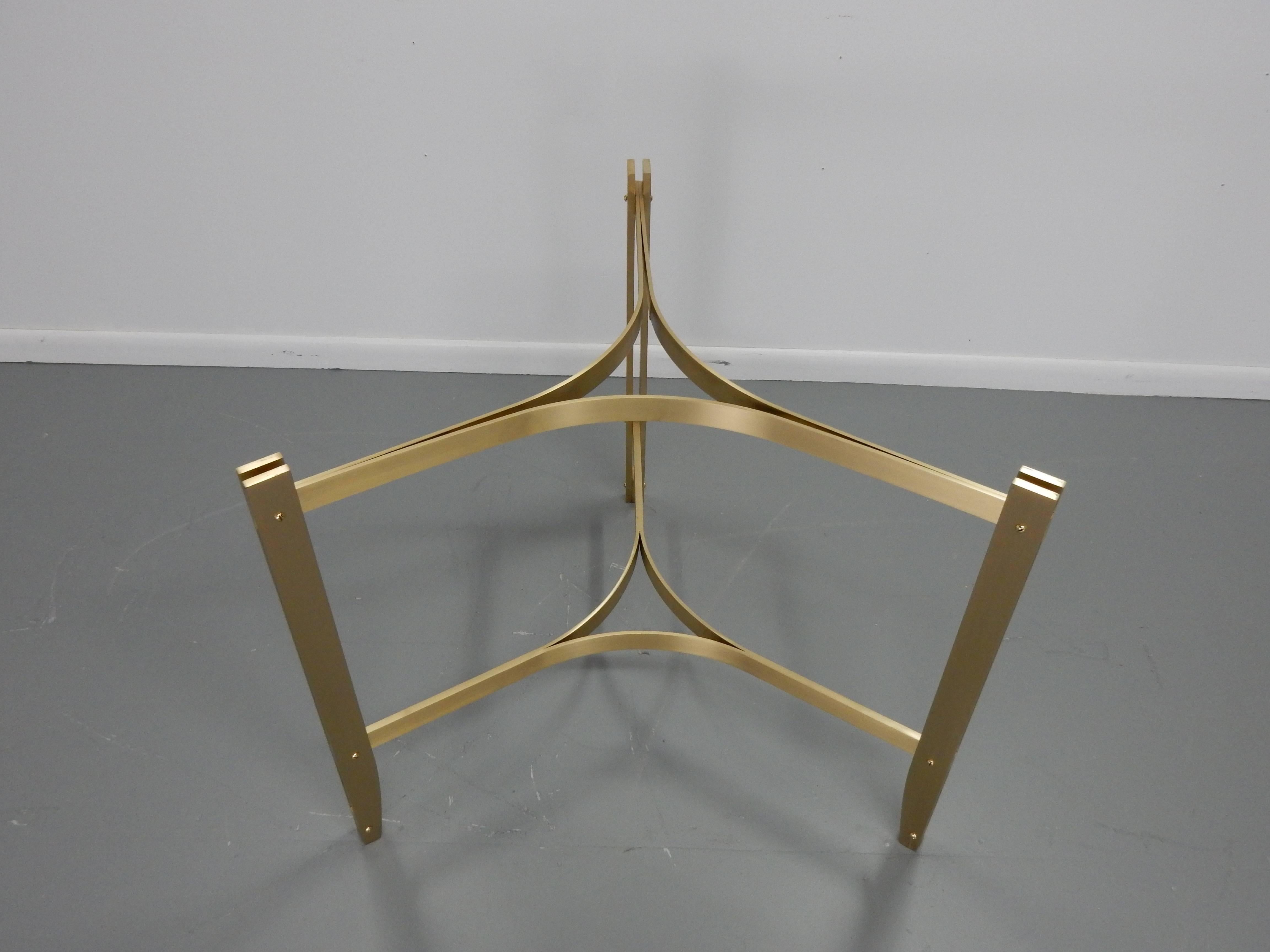 American Brass Occaisional Table in the Manner of Milo Baughman Mid Century 