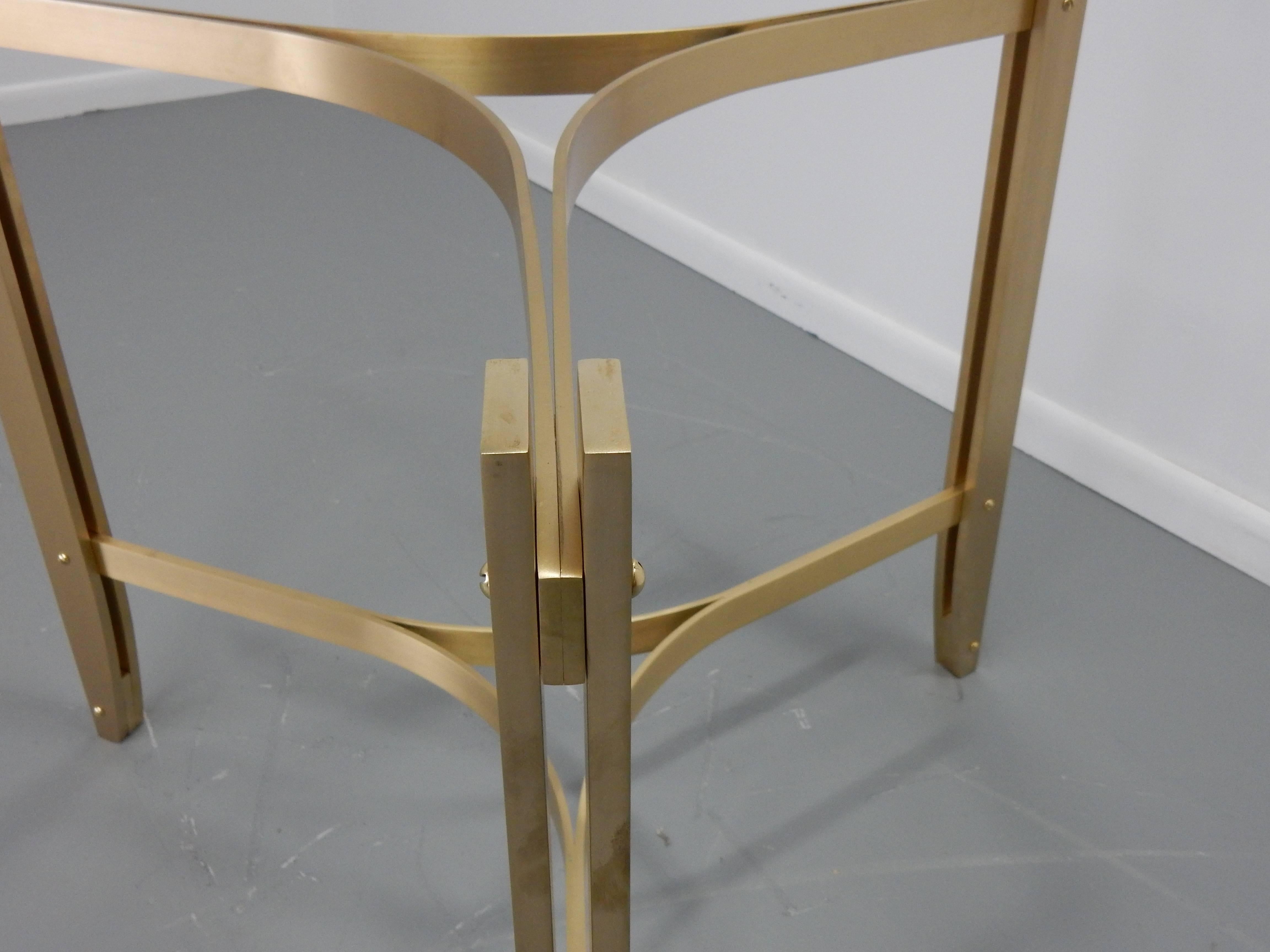 20th Century Brass Occaisional Table in the Manner of Milo Baughman Mid Century 