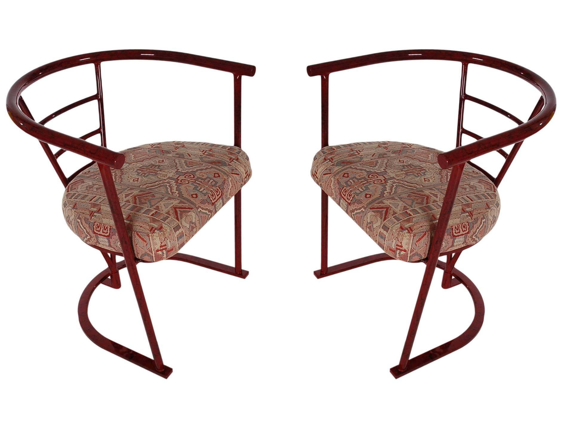 Post-Modern Midcentury Post Modern Italian Style Dining Chairs After Sottsass for Memphis
