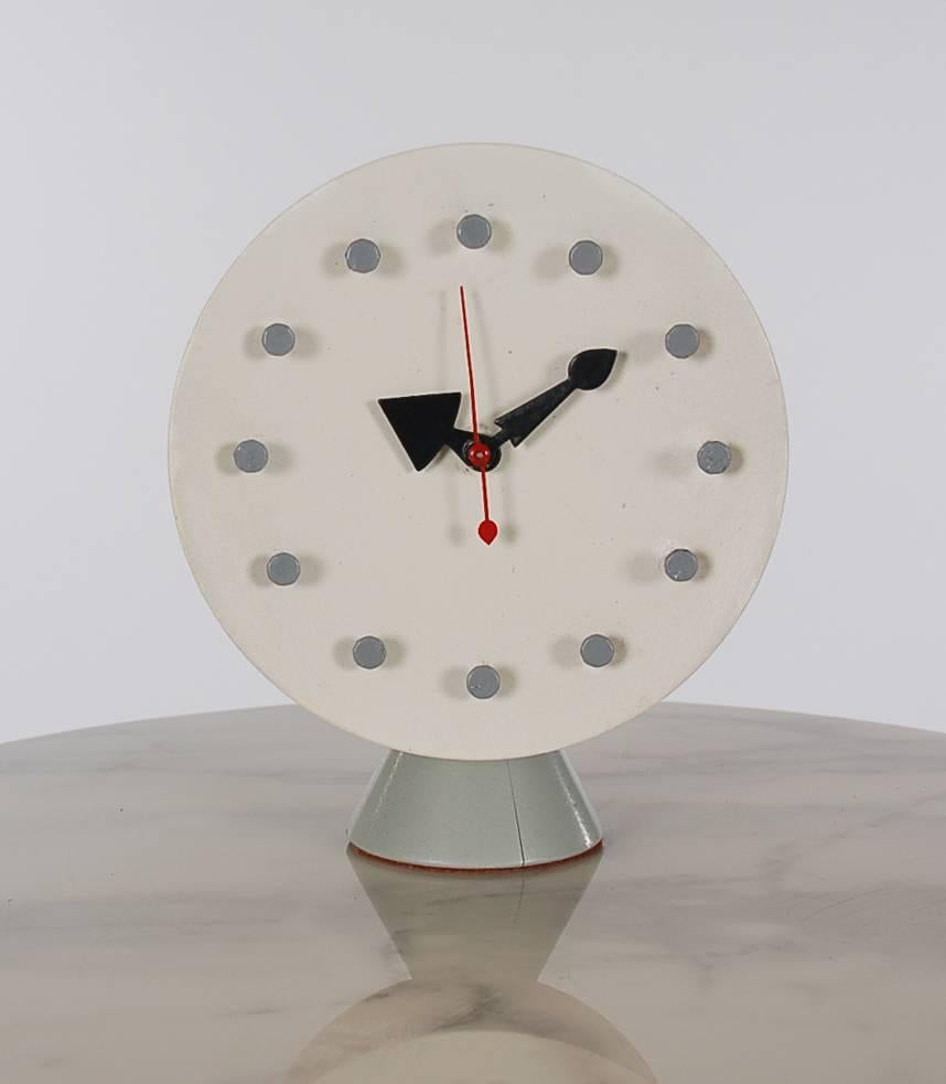 American Mid-Century Modern George Nelson Table or Desk Clock for Howard Miller Clock Co