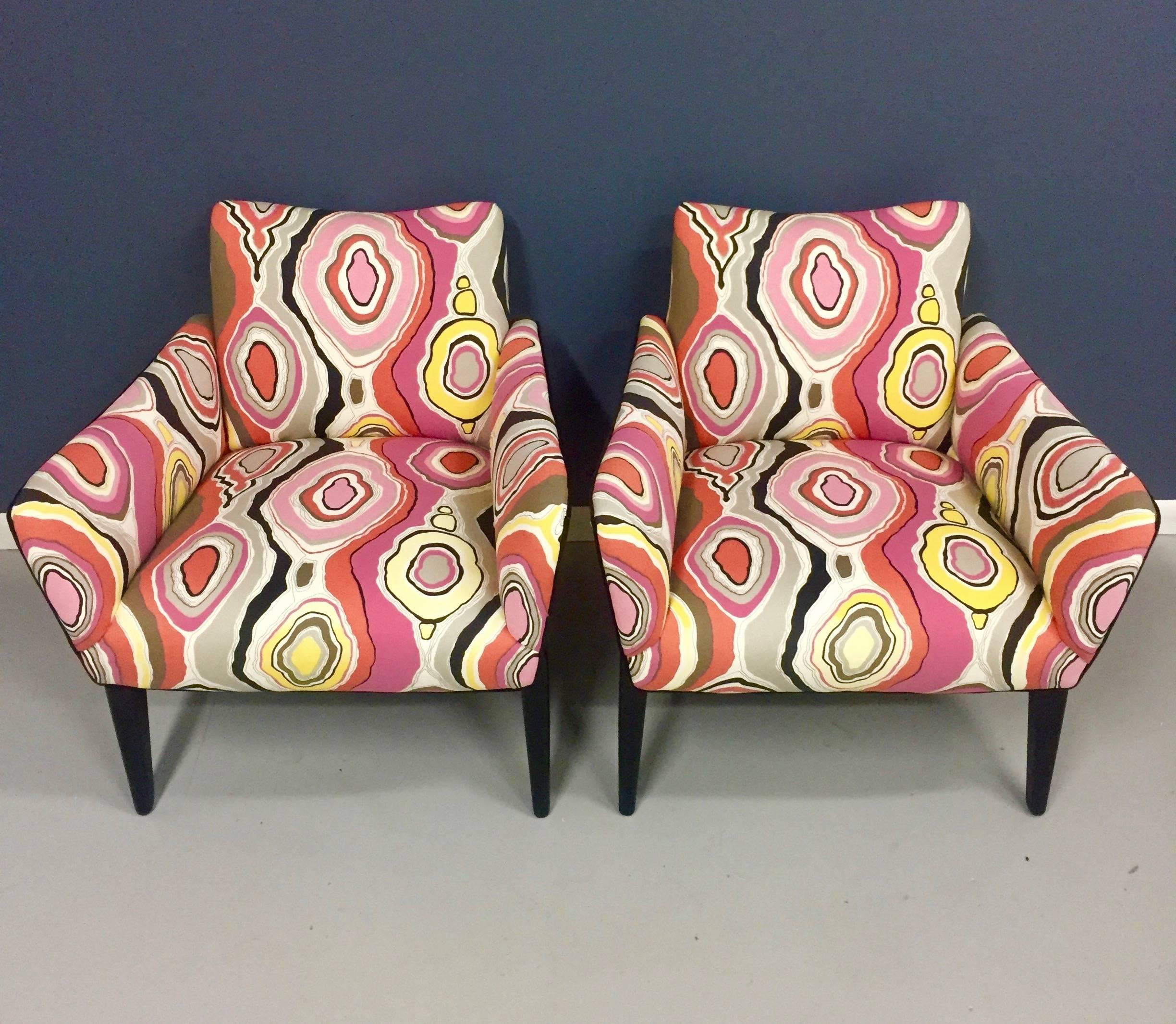 Mid-Century Modern Italian Midcentury Pair of Lounge Chairs in the Style of Ico Parisi