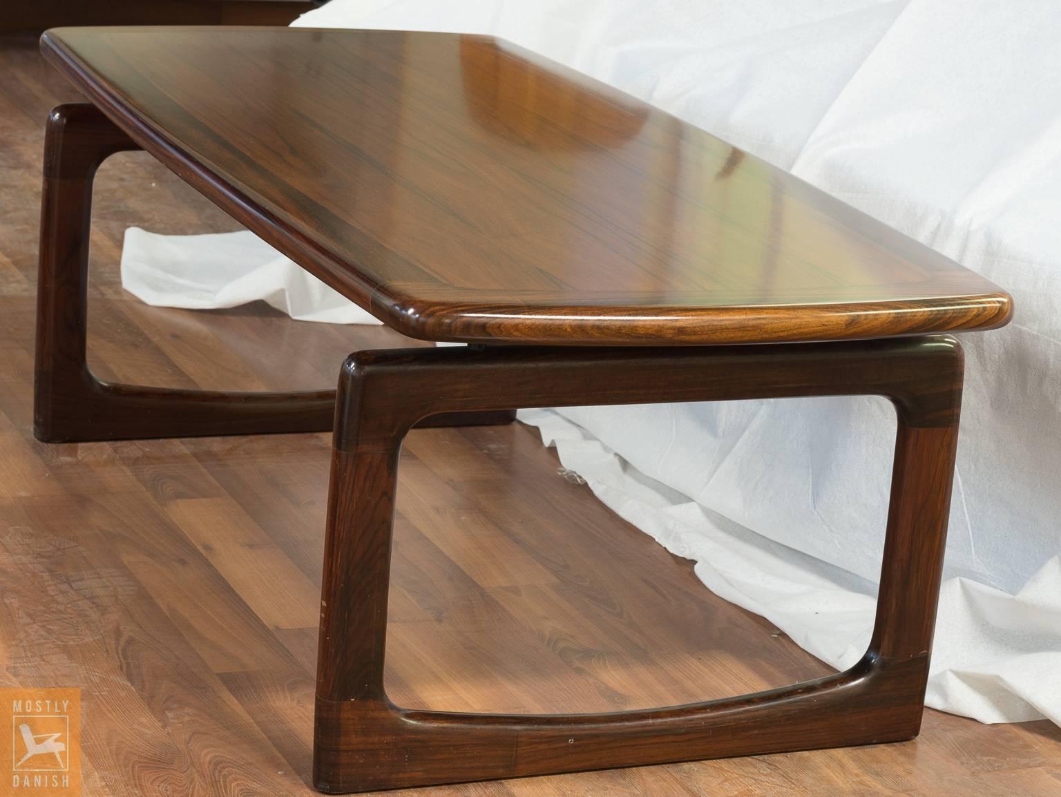 Danish Exquisite Rosewood Coffee Table by Dyrlund For Sale