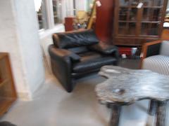 Maralunga Armchair by Vico Magistretti in Black Leather for Cassina