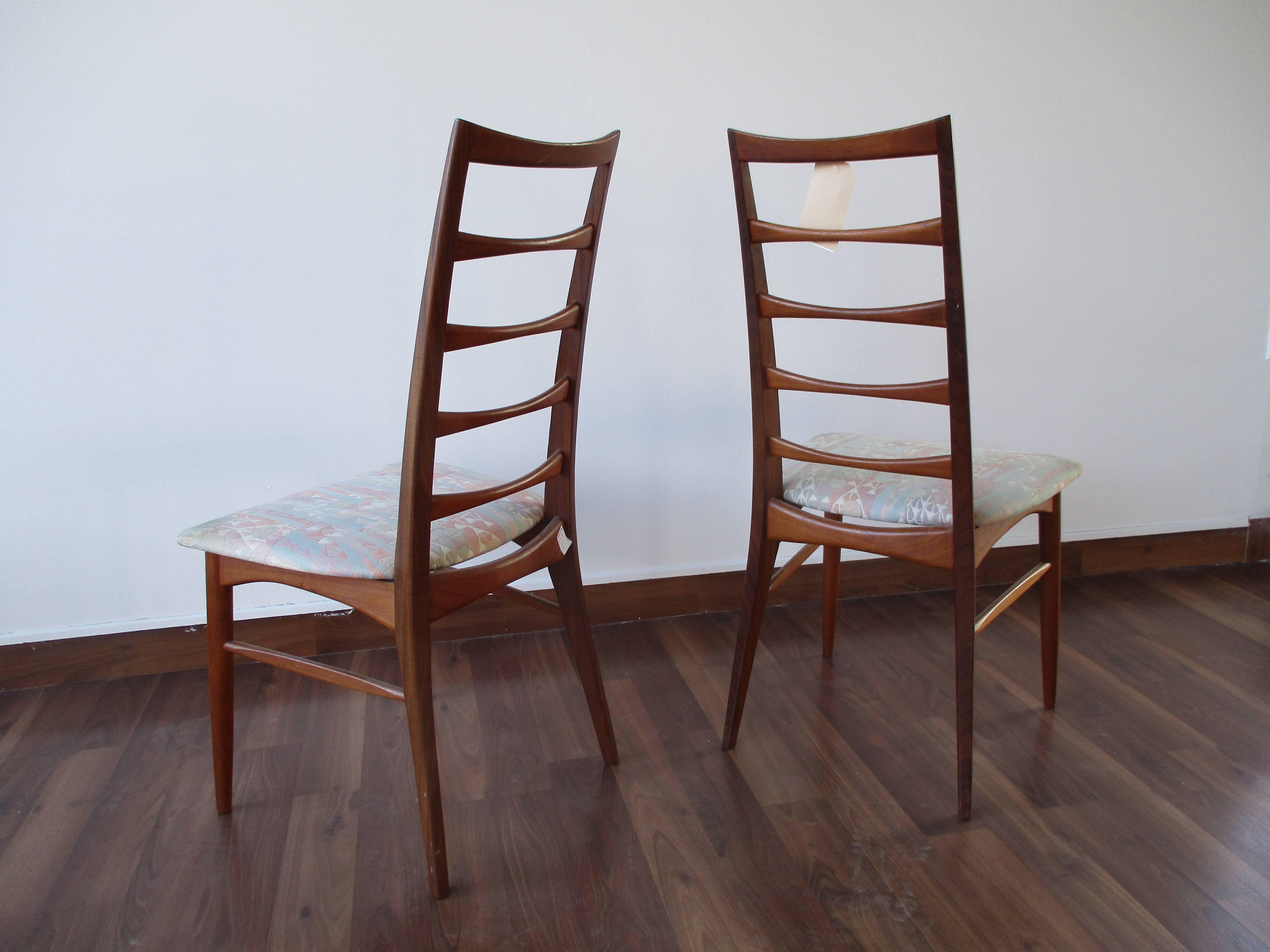 Mid-Century Modern Four Teak Dining Chairs by Niels Kofoed For Sale