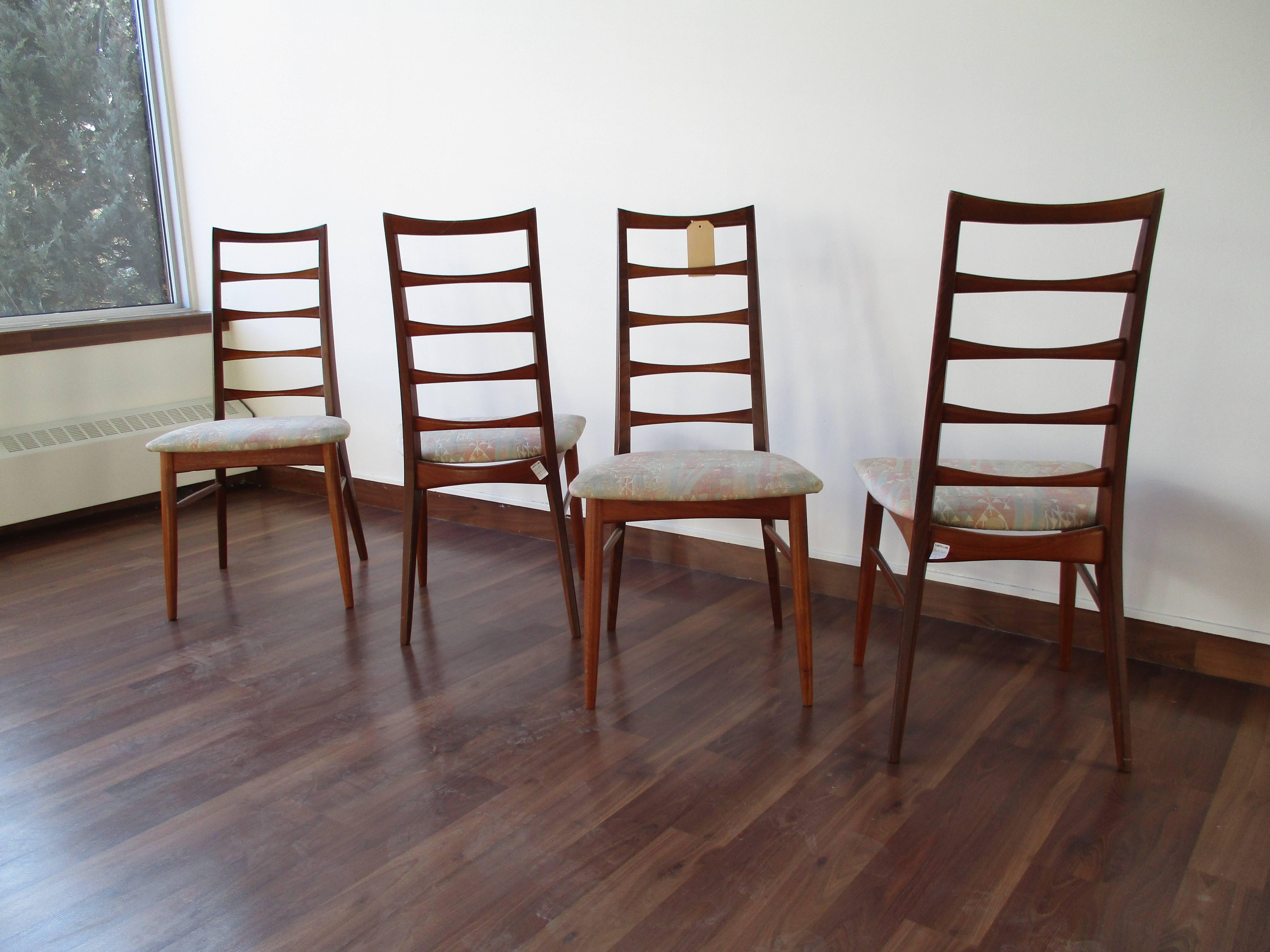 Four Teak Dining Chairs by Niels Kofoed For Sale 3