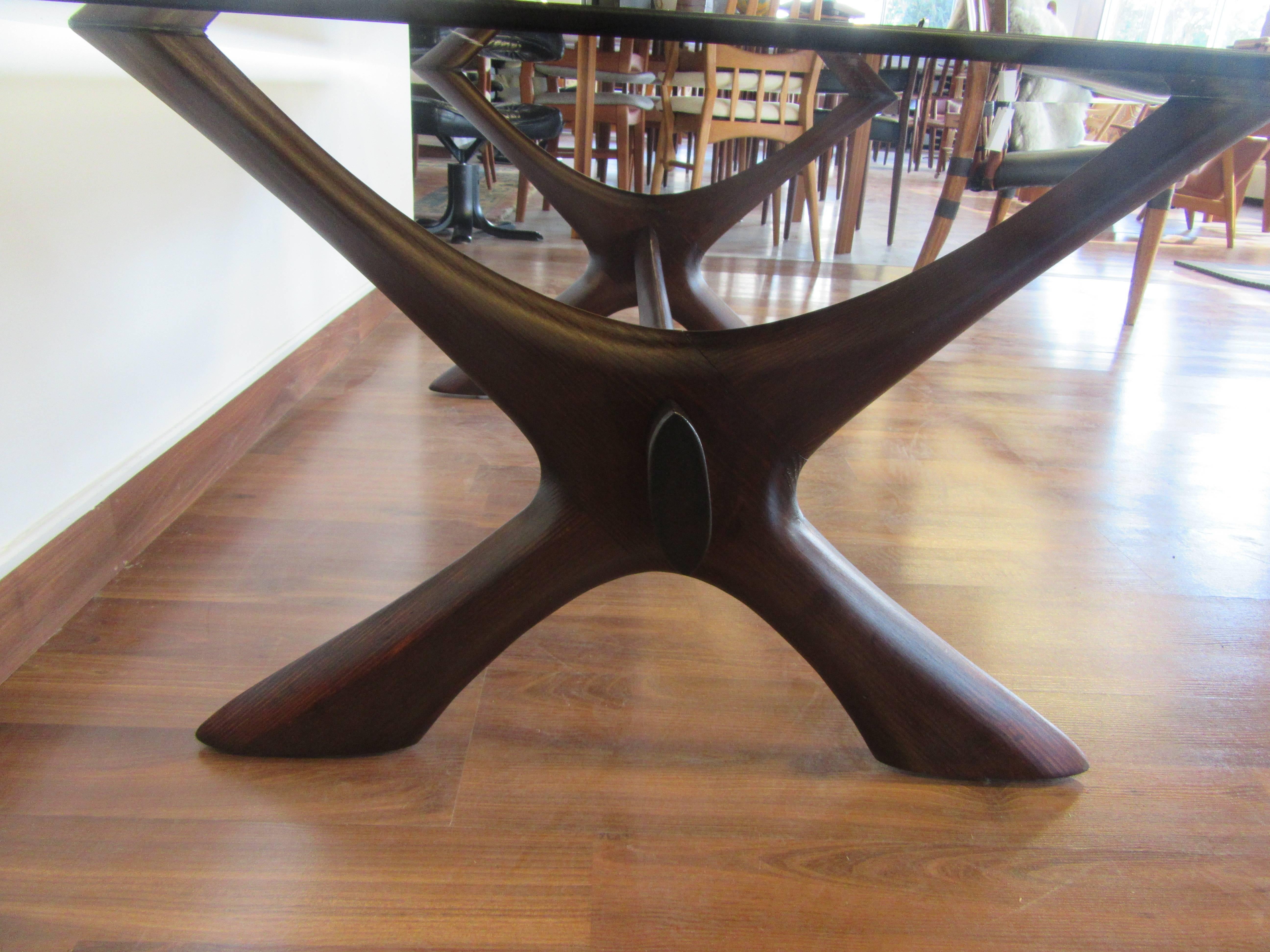 Mid-Century Modern X-Form Coffee Table Viking Vibe For Sale