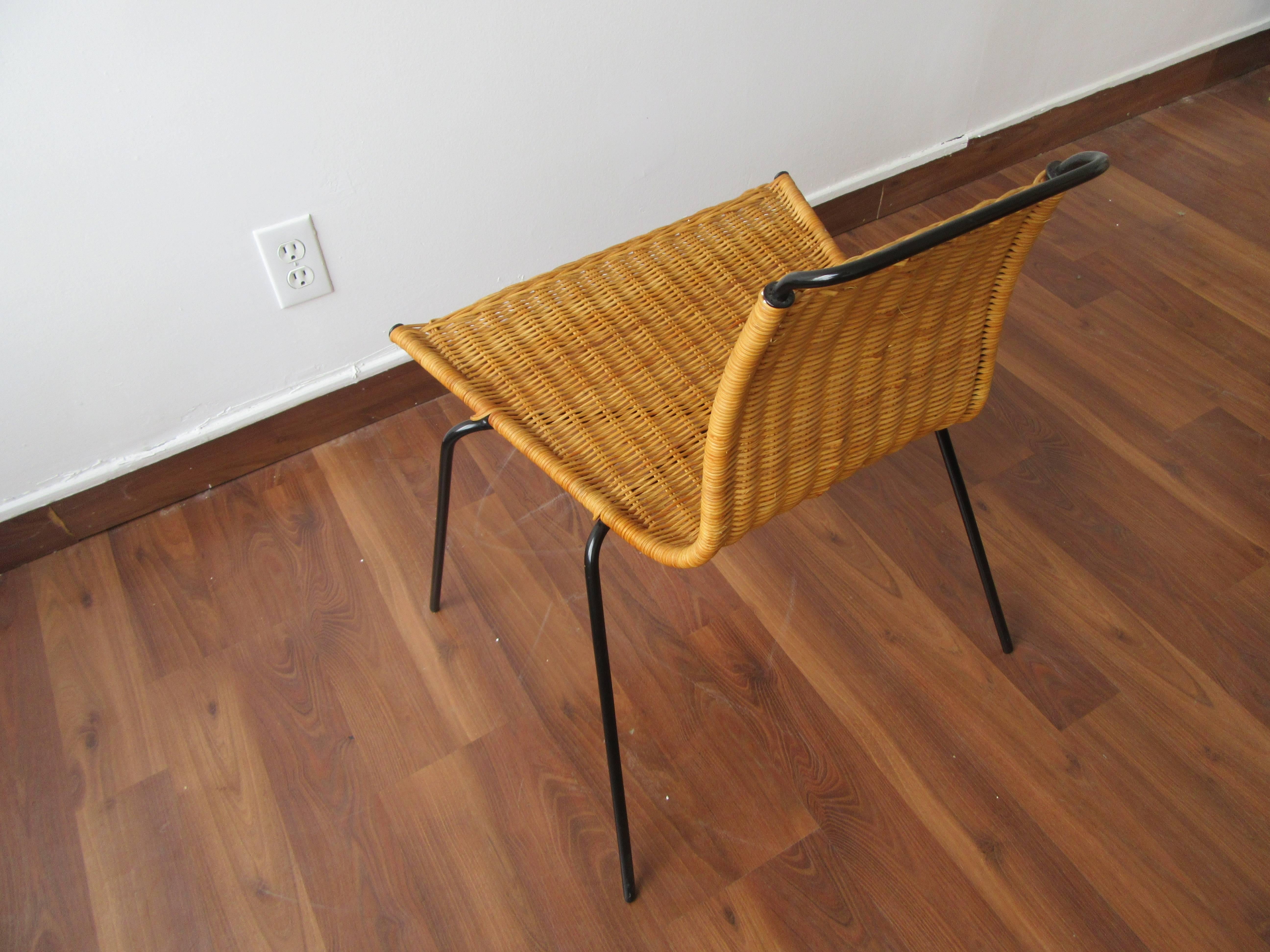 Mid-20th Century Poul Kjærholm Four PK1 Chairs in Wicker with Steel Frame For Sale
