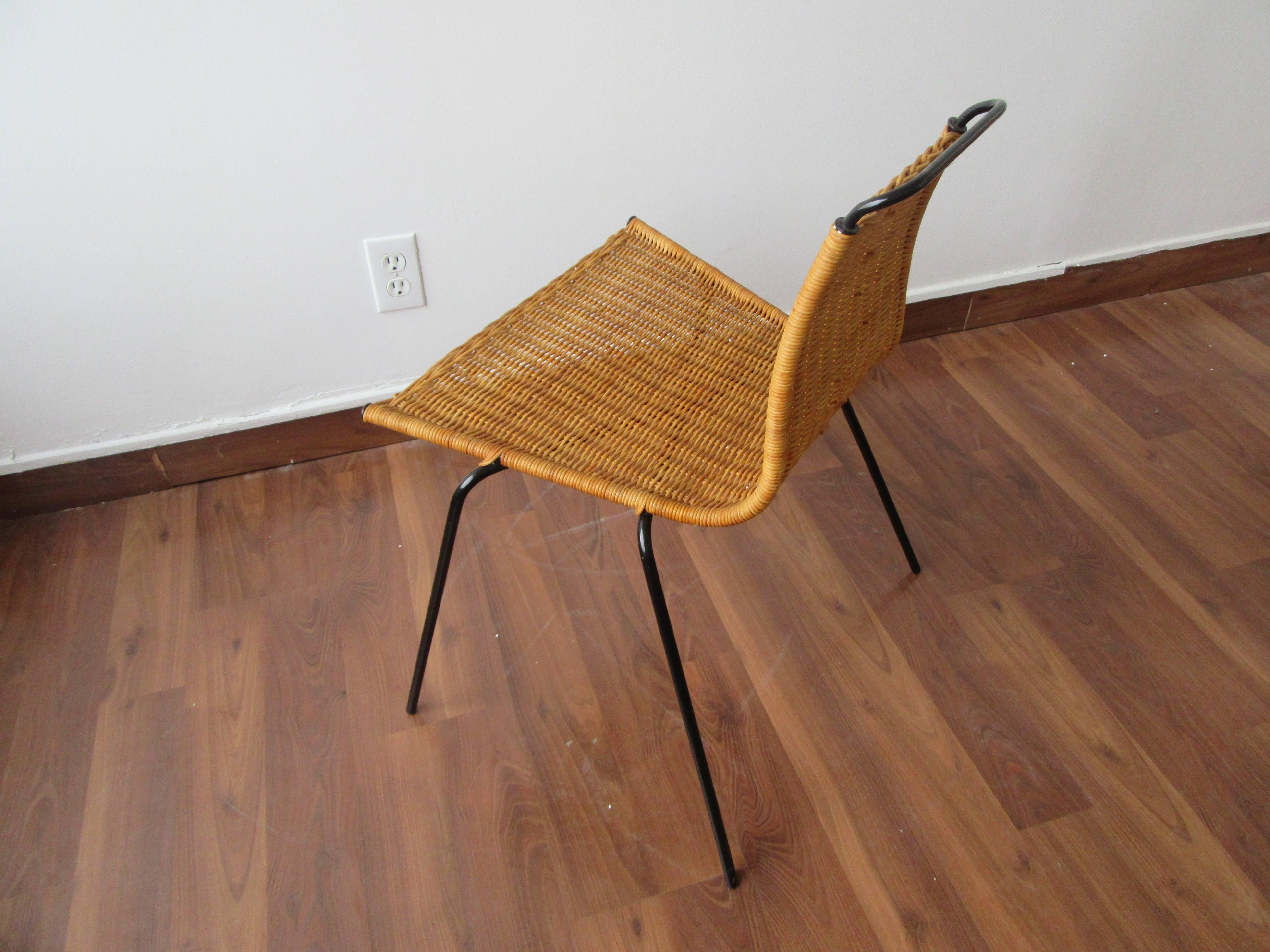 Poul Kjærholm Four PK1 Chairs in Wicker with Steel Frame For Sale 1
