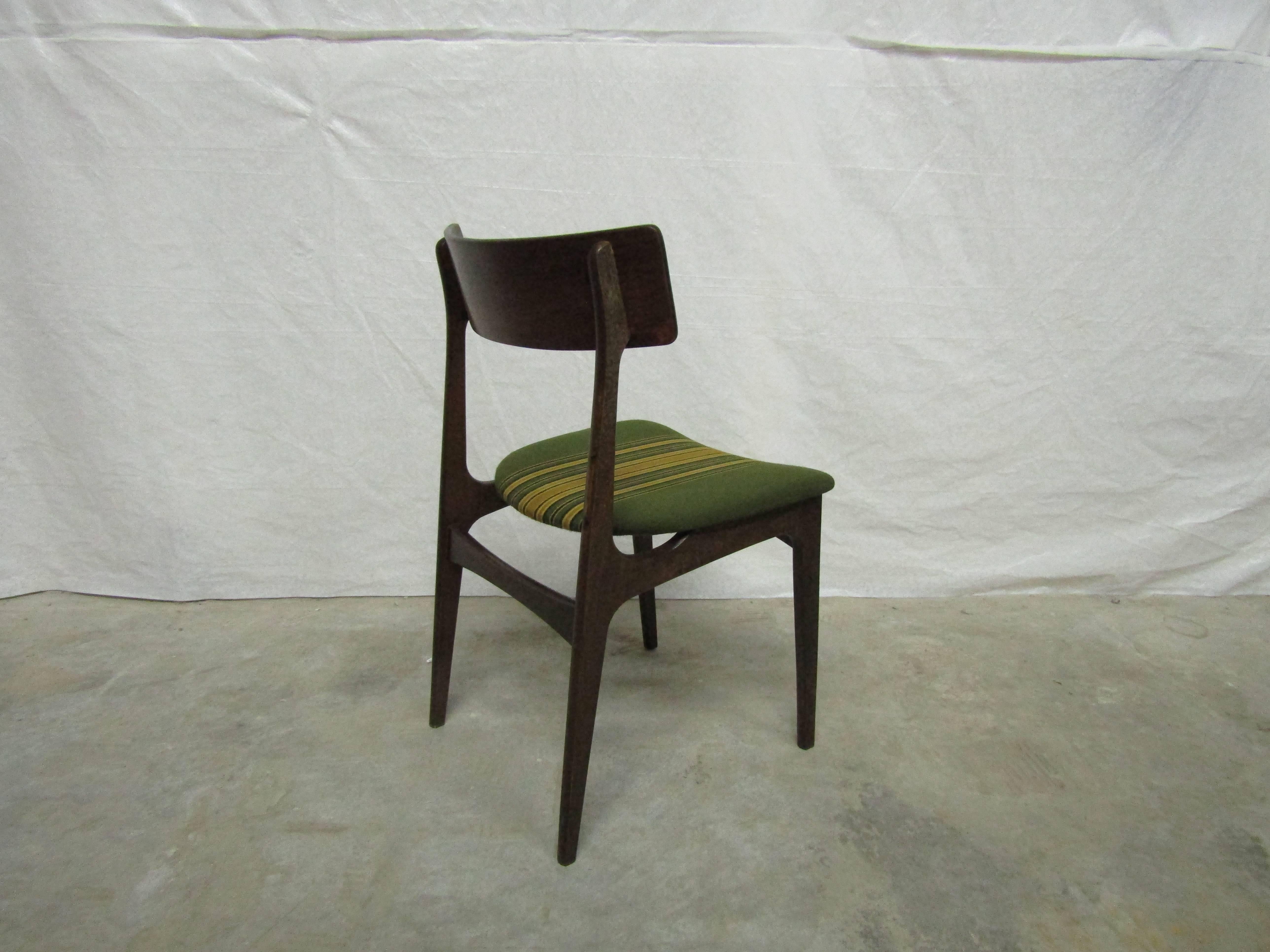 Mid-20th Century Solid Rosewood Dining Chairs Made in Denmark, Set of Four For Sale